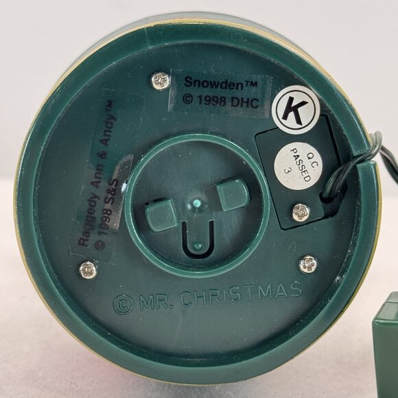 Vintage 1998 Mr Christmas Raggedy Ann & Andy Snowden Twirling Table Top Animated - Picture 7 of 13